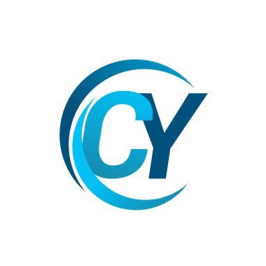 Mavi vektör çizim cy mektuplar