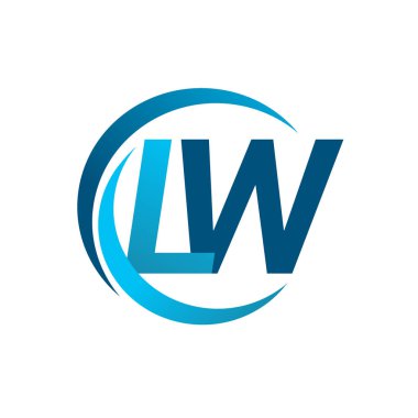 Mavi vektör çizim lw mektuplar