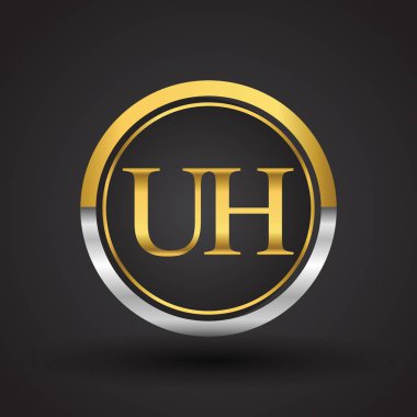 Ah gümüş ve altın harfler illüstrasyon vektör