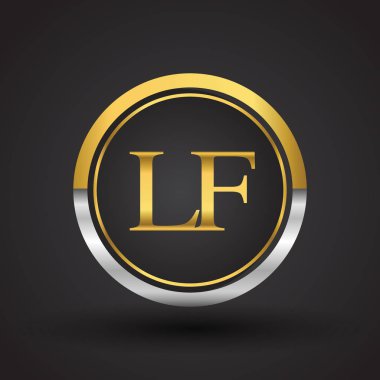 Gümüş ve altın harfler Eğer vektör çizim