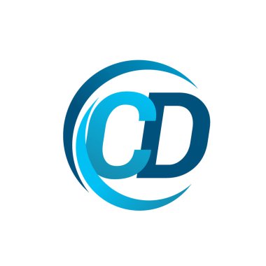 mavi mektuplardan cd vektör çizim