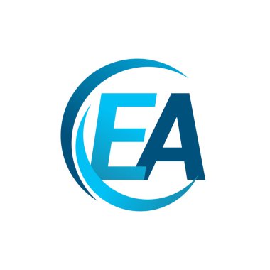 mavi mektuplardan ea vektör çizim