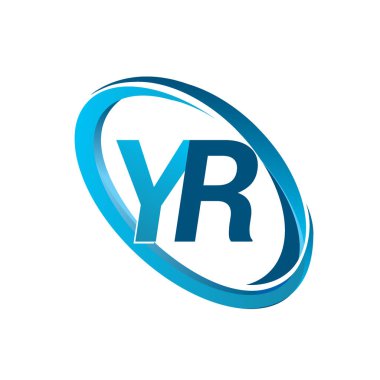 mavi mektuplardan yr vektör çizim