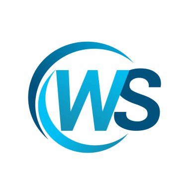 mavi mektuplardan ws vektör çizim