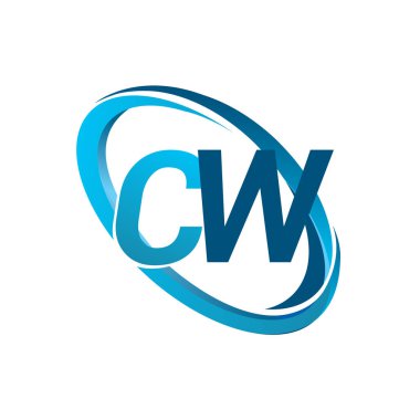 mavi mektuplardan cw vektör çizim