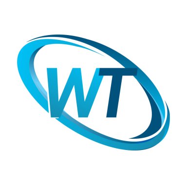 mavi mektuplardan wt vektör çizim