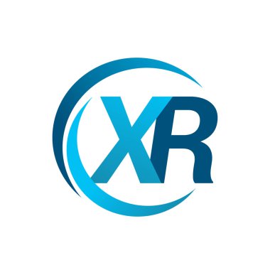 mavi mektuplardan xr vektör çizim