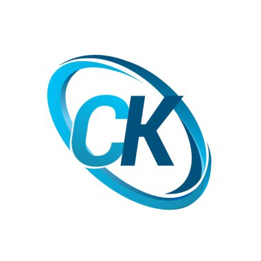 mavi mektuplardan ck vektör çizim