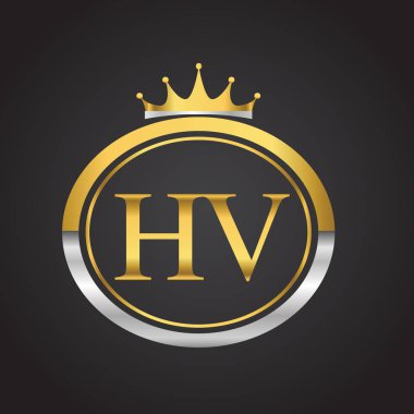 Altın harfleri hv vektör çizim