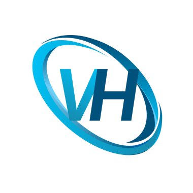 mavi mektuplardan vh vektör çizim