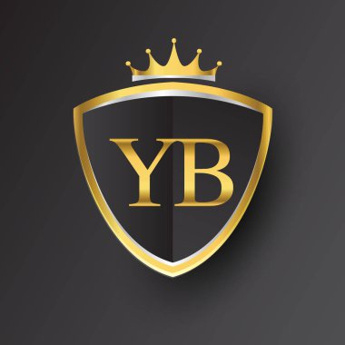 Altın harfler yb vektör çizim