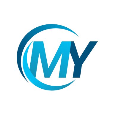 vektör illüstrasyon mavi mektup benim