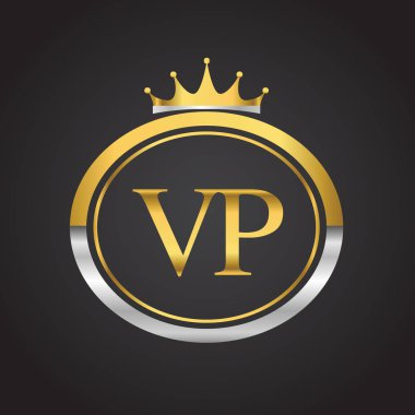 vp vektör çizim gümüş ve altın harfler