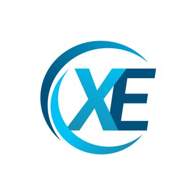 Mavi vektör çizim xe mektuplar