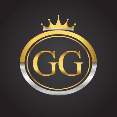 Altın harfler gg vektör çizim