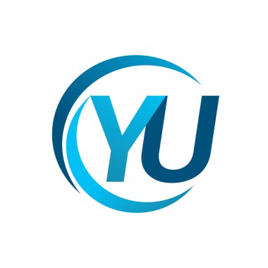 mavi mektuplardan yu vektör çizim