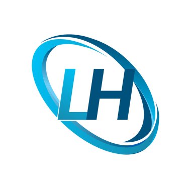 Mavi vektör çizim lh mektuplar