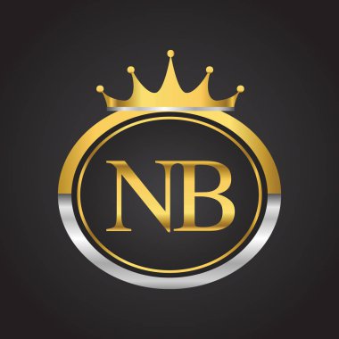 Altın harfler nb vektör çizim