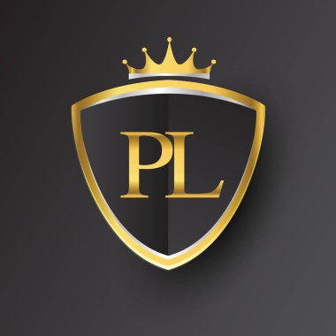 vektör çizim altın pl mektuplar