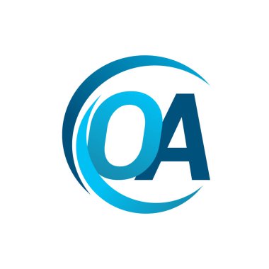 mavi mektuplardan oa vektör çizim