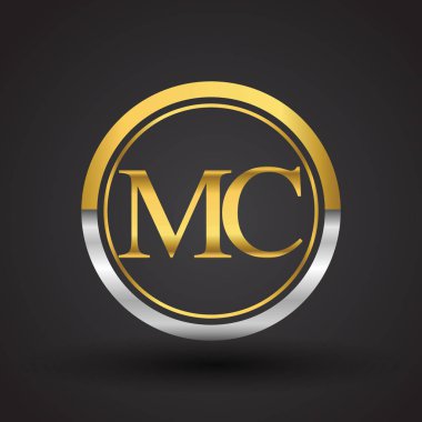 Gümüş ve altın harfler mc vektör çizim