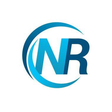 mavi mektuplardan nr vektör çizim