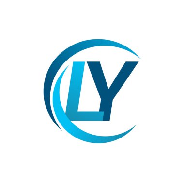 mavi mektuplardan ly vektör çizim