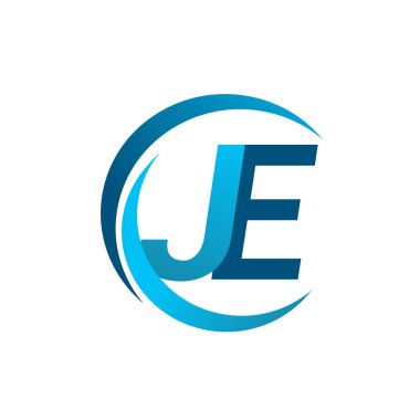 vektör çizim mavi harf je