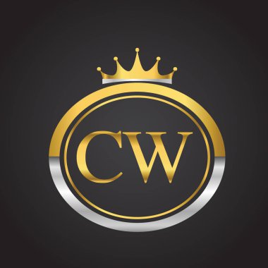 Altın harfler cw vektör çizim