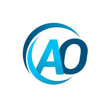 mavi mektuplardan ao vektör çizim