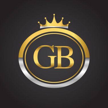 Altın vektör çizim gb mektuplar