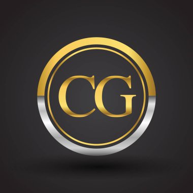 Gümüş ve altın harfler cg vektör çizim