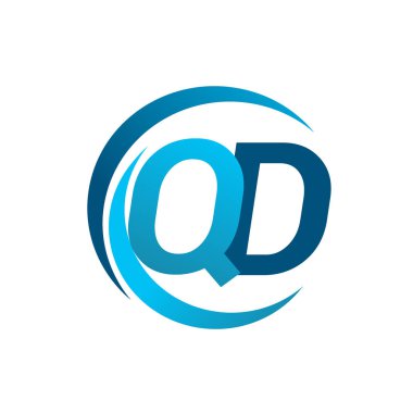 mavi mektuplardan qd vektör çizim