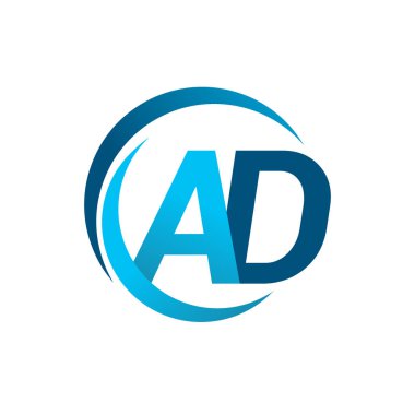 mavi mektuplardan reklam vektör çizim