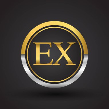 Gümüş ve altın harfler vektör çizim