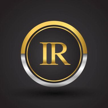 Gümüş ve altın harfler IR vektör çizim