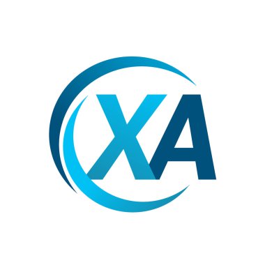 mavi mektuplardan xa vektör çizim