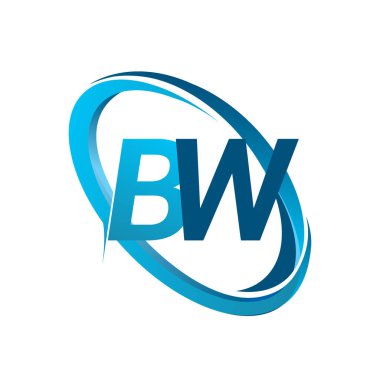 Mavi vektör çizim bw mektuplar