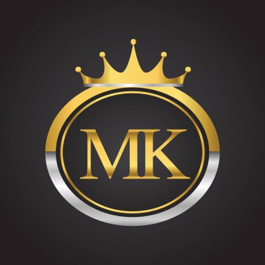 mk vektör çizim altın harfler