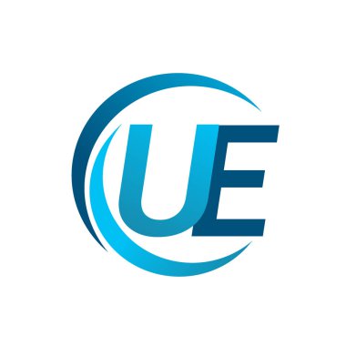 mavi mektuplardan ue vektör çizim