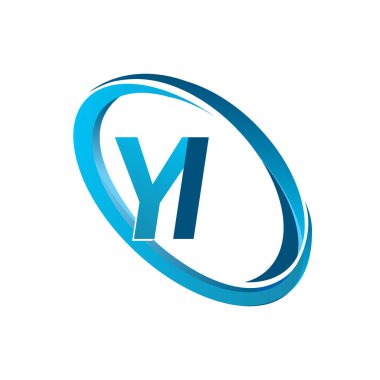 mavi mektuplardan yi vektör çizim