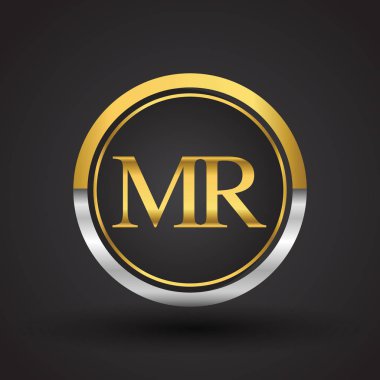 Bay vektör çizim gümüş ve altın harfler