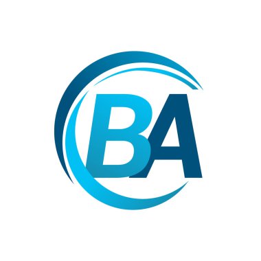 mavi mektuplardan ba vektör çizim