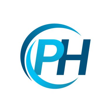 mavi mektuplardan ph vektör çizim