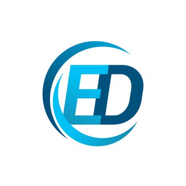 Mavi vektör çizim ed mektuplar