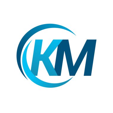 mavi mektuplardan km vektör çizim