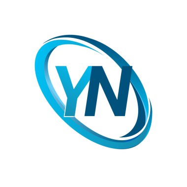 mavi mektuplardan yn vektör çizim