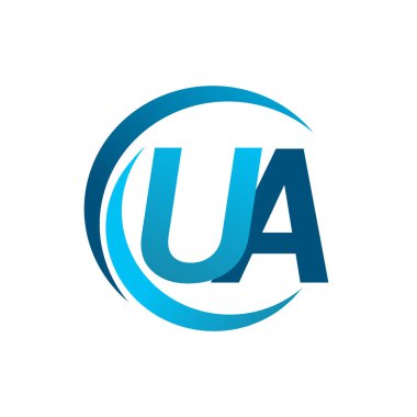 mavi mektuplardan ua vektör çizim