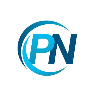 mavi mektuplardan pn vektör çizim