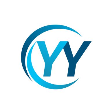 mavi mektuplardan yy vektör çizim